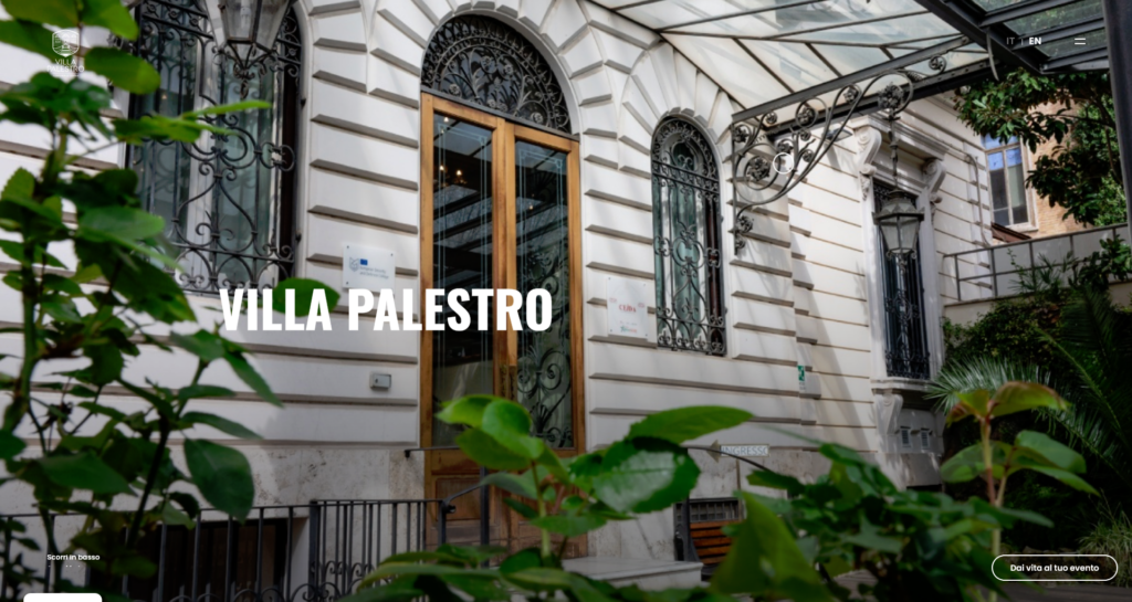 Tworzenie strony internetowej Rzym: nowa strona internetowa Villa Palestro jest dostępna online
